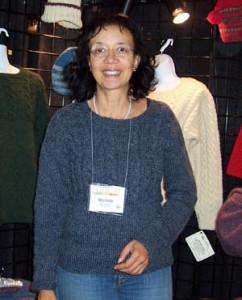 Michele from CT in a Cableweave Pullover