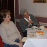 Gail and Annie concentrating