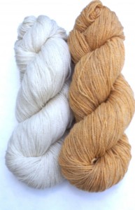 Kate chose Sock Art Forest in  Sweet Corn and Undyed Natural White